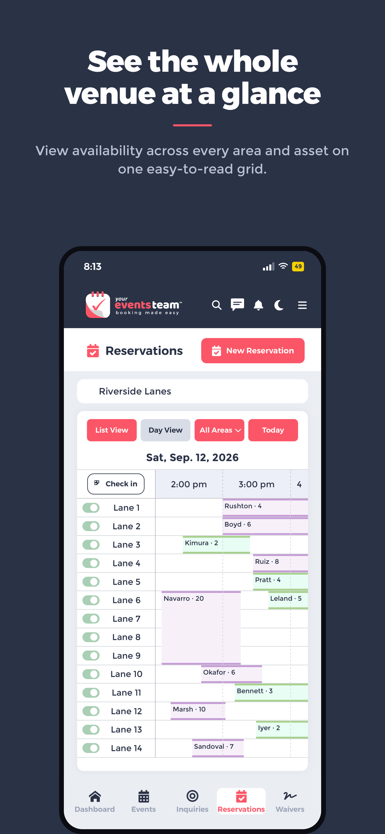 Reservation Grid
